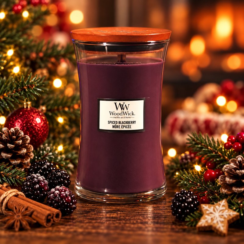 Svíčka WoodWick Spiced Blackberry